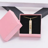 Personalized Letter Copper DIY Slider Pendant Necklace Women
