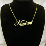 Personalized Heart Pendant Necklace Stainless Steel Chain