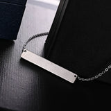 Name Necklace Personalized Engraved Stainless Steel Pendant