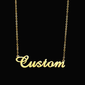 Personalized Letter Choker Necklace with Stainless Steel Initials