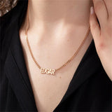 Personalized Name Guban Chain Stainless Steel Necklace for Women