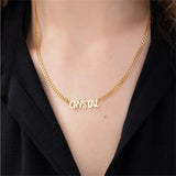 Personalized Name Guban Chain Stainless Steel Necklace for Women