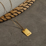 Personalized Photo Engraved Name Necklace with Pendant