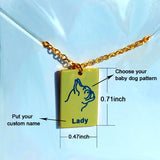 Personalized Dog Pendant Necklace Pet Portrait Stainless Steel Jewelry