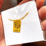 Personalized Dog Pendant Necklace Pet Portrait Stainless Steel Jewelry