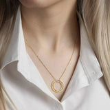 Personalized Stainless Steel Necklace with 2-4 Names Hollow Round Pendant Choker