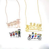 Kids Drawing Necklace Personalized Gift NL2697