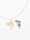 Kids Drawing Necklace Personalized Gift NL2697
