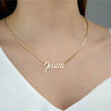 Personalized Name Necklace with Box Chain - Letter Choker Jewelry for Women