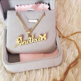 Personalized Name Necklaces With Butterfly Choker Necklaces