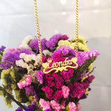 Personalized Name Heart Pendant Choker Necklace with Crown
