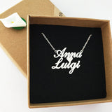 Heart Name Pendant Choker Necklaces for Couple