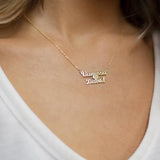 Heart Name Pendant Choker Necklaces for Couple
