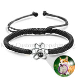 Dog Paw Projection Bracelet Personalized Photo Pendant
