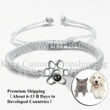 Dog Paw Projection Bracelet Personalized Photo Pendant