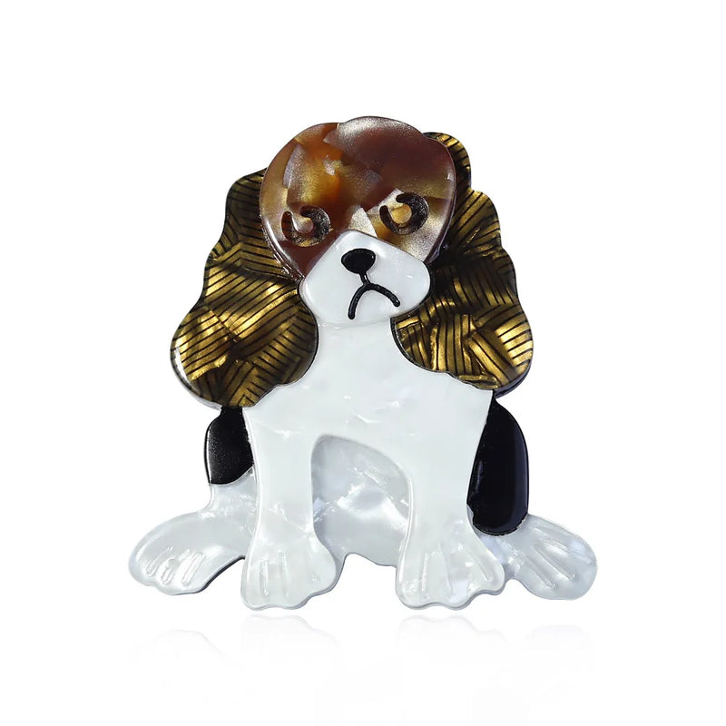 Acrylic Dog Brooches For Women Lovely Pets Animal Party Office Brooch Pin Jewelr