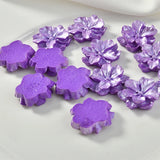 10pcs Purple Resin Flower Ear Stud Earrings DIY Hair Clip Material Accessories