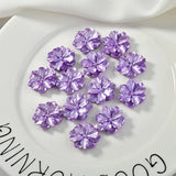 10pcs Purple Resin Flower Ear Stud Earrings DIY Hair Clip Material Accessories