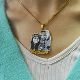 Family Picture Pendant Necklace for Christmas