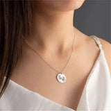 Custom Newborn Handprint Necklace Stainless Steel Pendant