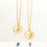 Custom Newborn Handprint Necklace Stainless Steel Pendant