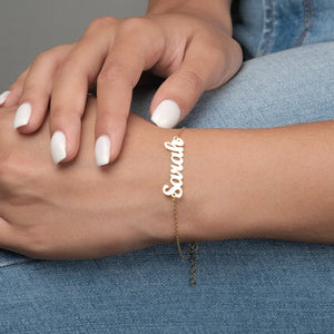 Personalized Name Bracelet Femme Stainless Steel Hand Chain