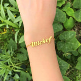 Personalized Name Bracelet Femme Stainless Steel Hand Chain