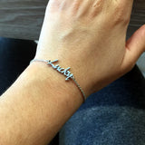 Personalized Name Bracelet Femme Stainless Steel Hand Chain