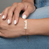 Personalized Name Bracelet Femme Stainless Steel Hand Chain