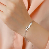 Personalized Name Bracelet Femme Stainless Steel Hand Chain