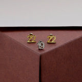Number Earrings,Personalized Earring Stainless Steel Stud Earring