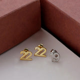 Number Earrings,Personalized Earring Stainless Steel Stud Earring