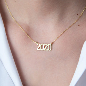 Gold Number Necklace - Personalized Gift for Women