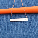 Number Necklace-Stainless Steel Bar Necklace-Personalized Number Necklace
