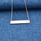 Number Necklace-Stainless Steel Bar Necklace-Personalized Number Necklace