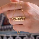 Numerals Necklace Date Necklace Personalized Stainless Steel Necklace for Women