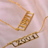 Numerals Necklace Date Necklace Personalized Stainless Steel Necklace for Women