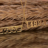 Numerals Necklace Date Necklace Personalized Stainless Steel Necklace for Women