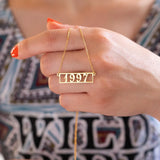 Numerals Necklace Date Necklace Personalized Stainless Steel Necklace for Women