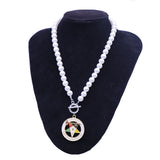 Custom OT Clasp Masonic OES Pearl Necklace