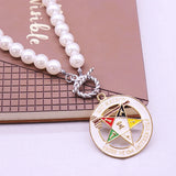 Custom OT Clasp Masonic OES Pearl Necklace