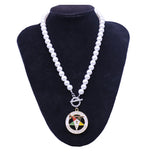 Custom OT Clasp Masonic OES Pearl Necklace