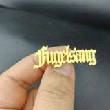 Personalized Old English Name Letter Brooch Pin