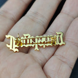 Personalized Old English Name Letter Brooch Pin