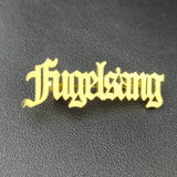 Personalized Old English Name Letter Brooch Pin