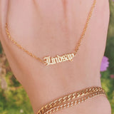 Old English Initial Letter Anklet Personalized Name Ankle Bracelet