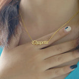 Old English Name Necklace 925 Sterling Silver 18K Plated Personalized Nameplate