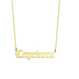 Old English Name Necklace Stainless Steel Chain Choker for Women