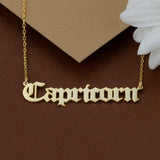 Old English Name Necklace Stainless Steel Chain Choker for Women