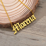 Old English Name Necklace Stainless Steel Personalized Jewelry